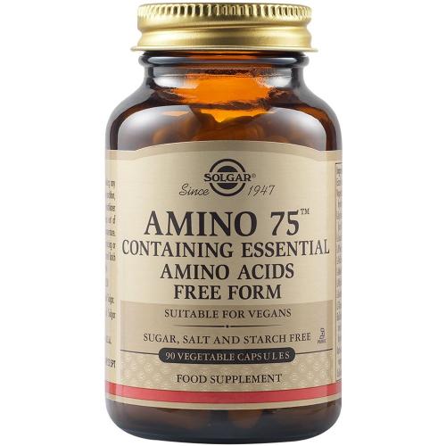 Solgar Amino 75 Συμπλήρωμα Διατροφής με Αμινοξέα Ιδανικό για Χορτοφάγους 90veg.caps